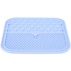 Tapis à lécher l silicone ventouse 30 x 30 cm bleu pour chien Zolux