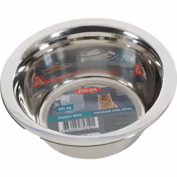 Gamelle Ecuelle inox 400 ML pour chat Gamelle simple et efficace diamètre total de la gamelle 13.5 cm hauteur 4.5 cm base 8.5 ...