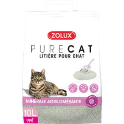 Zolux - Litière agglomérante parfum floral Purecat 10 litres