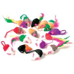 24 souris en fourrure. jouet pour chat. multi couleur . Zolux