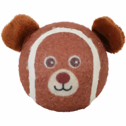 Balle de tennis ø 8 cm en forme d'animaux pour chien jouet à lancer pour interagir avec votre chien. Forme : tête OURSON, tai ...