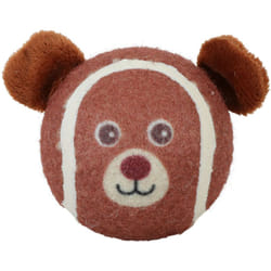 Zolux - Balle de tennis ø 8 cm en forme d'animaux tête ourson pour chien