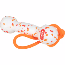 Haltère et corde flottant 38 cm en ETPU, Jouet pour chien haltère longueur 20 cm environ longueur total avec corde 38 cm envi ...
