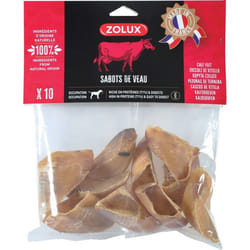 Sabots de veau 10 pièces friandises pour chien - zolux