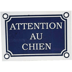 Zolux - Plaque attention au chien