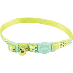 Collier ETHNIC nylon réglable de 17 à 30 cm vert pour chat - zolux