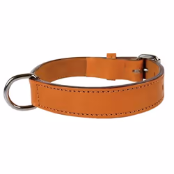 Collier - NAT - 35 cm - Cuir double - Marron - Pour petit chien