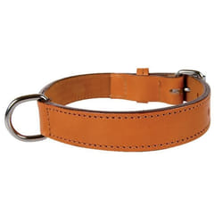 Collier - NAT - 35 cm - Cuir double - Marron - Pour petit chien