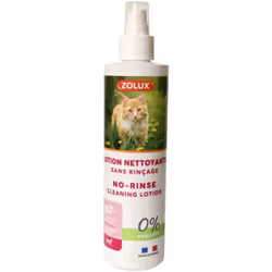 Lotion nettoyante Sans Rinçage 250 ml pour chat La Lotion Nettoyante Chat, Sans Rinçage est la solution parfaite pour tout pr ...