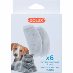 6 Filtres de rechange pour la fontaine Zolux 2 litres. ref ZO-574345 et fontaine calypso de zolux 6 cartouches filtrantes pou ...