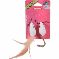 Jouet pour chat ZOLUX - Lot de 2 souris en canvas Offrez à votre chat une expérience de jeu inégalée avec le lot de 2 souris  ...