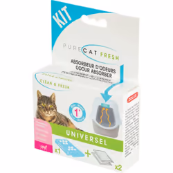 Kit anti-odeurs purecat fresh. pour maison de toilette de chat. Très efficace pour lutter contre toutes les odeurs désagréabl ...