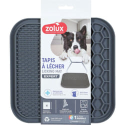 Zolux - Tapis à lécher m silicone ventouse 21 x 21 cm gris pour chien