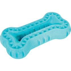 Jouet Os 13 cm x 2.5 cm bleu Moos tpr flottant pour chien Zolux