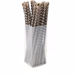 Pack de 25 Forets béton Booster-plus 3 taillants SDS-plus - 157M Ø 6 Long. Utile 100 Long. totale 160