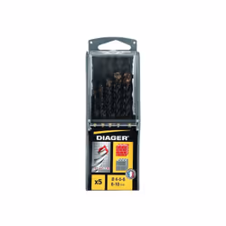 Coffret foret béton OPTIMA 3 Ø 4-5-6-8-10mmDescription Plaquette carbure monobloc 3 taillants. Pointe de centrage à 130°. 3 g ...