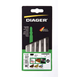 Diager - Pack de 5 lames scie sauteuse denture inversée - L008W