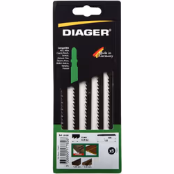 Pack de 5 lames scie sauteuse spéciale débitage 5-50mm - L010W Long. Utile 155 Long. Totale 180