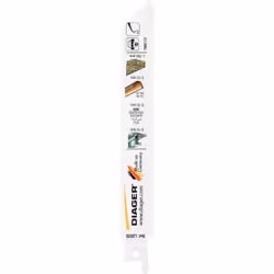 Pack de 5 lames scie sabre denture Twin cut - L203S Long. Utile 205 Long. Totale 225