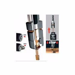 Résumé : Nouveau : porte embout Big compatible PH2, PH3, PZ2, PZ3, Torx 15 à 30 Longueur : 60 mm Bénéficie de double aimant p ...