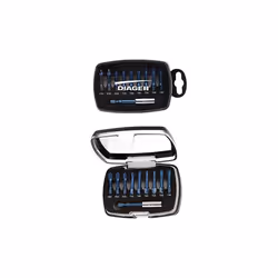 Coffret de 9 embouts impact Blue Shock conçus pour les visseuses à chocs. Embouts anti casse et resistants de qualité Diager  ...