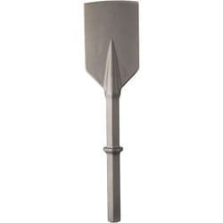 Pelle hexagonal 28 mm avec collerette - 373HL Larg. 75 Long. Totale 560