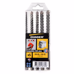 Coffret de 5 forets béton 4G4 - 112Q