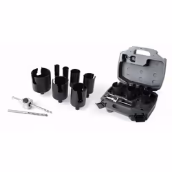 Mallette électricien DIAGER 10 pièces Ø 22-35-40-51-54-65-68 + Pilote + 2 Forets - 3000C - Profondeur de coupe 60mm Dents en ...