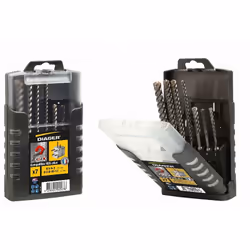 Forets béton SDS+ DIAGER L.110 Ø 5-6-8 L.160 Ø 6-8-10-12 mm - 7 pièces - 1000V - Forets béton DIAGER SDS+ L.110 Ø 5-6-8 mm L. ...
