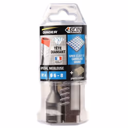 Kit Grey Céram forets M14 + 1 pierre à aviver - DIAGER - 4230A - Forets spécialement conçus pour percer tout type de carrelag ...