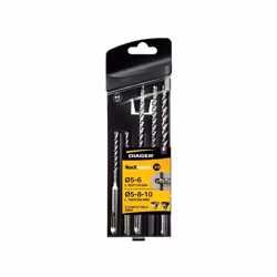 Coffret 5 Forets Béton ROCKFASTER SDS Plus Diager 1 Foret SDS-Plus 5mm L 50x110mm 1 Foret SDS-Plus 6mm L 50x110mm 1 Foret SDS ...