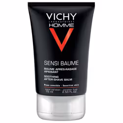 Dites enfin adieu aux désagréables sensations de démangeaisons que vous ressentez après le rasage. Le baume Vichy Homme Sensi-Baume a été spécialement conçu pour les besoins des peaux sensibles. Il marie les bienfaits de l’eau minérale de Vichy au calcium. Votre peau sera immédiatement apaisée et renforcée.