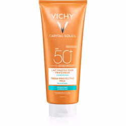 Ne permettez pas au soleil de laisser des marques définitives sur votre peau. Le lait protecteur corps et visage SPF 50+ Vichy Capital Soleil empêche la peau de votre corps et de votre visage de vieillir prématurément. Un haut facteur de protection et des filtres photostables à large spectre feront le maximum pour protéger votre peau. Profitez enfin d’un séjour au soleil que rien ne pourra venir perturber.