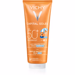 Le produit de bronzage offre une protection parfaite de la peau de l’enfant contre les rayons solaires.