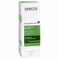 Débarrassez-vous des pellicules et des démangeaisons de cuir chevelu une bonne fois pour toutes. Le shampoing antipelliculaire pour cheveux secs Vichy Dercos Anti-Dandruff nettoie efficacement les cheveux du sébum et des impuretés tout en réduisant efficacement l’apparition indésirable de pellicules. Il diminue aussi à vue d’oeil les pellicules existantes et met fin aux démangeaisons désagréables dès la première application. Il empêche par ailleurs l’apparition répétée des pellicules pour jusqu’à 6&nbsp;semaines après une application de 4&nbsp;semaines.