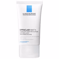 Double effet sur les peaux grasses et à problèmes&nbsp;: le soin matifiant La Roche-Posay Effaclar Mat aide à resserrer les pores et lutte efficacement contre la surproduction de sébum cutané chez les adolescents et les adultes. Après application