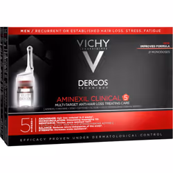 Un soin adapté peut vous éviter de perdre vos cheveux. Le traitement anti-chute pour homme Vichy Dercos Aminexil Clinical 5 r ...
