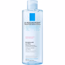 Débarrassez votre peau du maquillage et des impuretés qui s’y sont accumulés pendant la journée. L’eau micellaire pour peaux très sensibles La Roche-Posay Physiologique Ultra nettoie délicatement votre peau et capture même les impuretés les plus petites grâces aux micelles magnétiques.