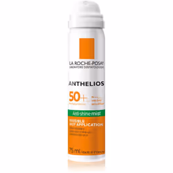 Le spray rafraîchissant anti-brillance pour visage La Roche-Posay Anthelios avec SPF 50 protège efficacement la peau contre l ...