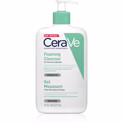 Le gel moussant nettoyant CeraVe Foaming Cleanser est spécialement conçu pour les peaux normales à grasses. Il élimine le sébum en excès et les impuretés de la peau sans déranger sa barrière protectrice naturelle.