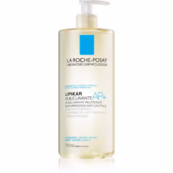 L’huile lavante relipidante La Roche-Posay Lipikar Huile AP+ évite les irritations et les tiraillements de la peau causés par ...