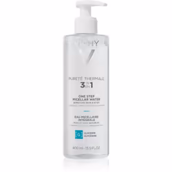 Il suffit d’un seul geste pour obtenir une peau propre et apaisée. L’eau micellaire Vichy Pureté Thermale pour peaux sensible ...