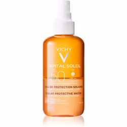 Aidez votre peau à obtenir une belle teinte bronzée. Le spray protecteur waterproof à la bêtacarotène SPF 50 Vichy Capital So ...