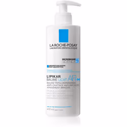 Le baume corporel léger La Roche-Posay Lipikar Baume AP+M offre un soulagement bienvenu à la peau sèche sujette aux démangeai ...