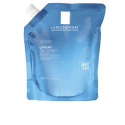 Gel douche physiologique Lipikar adapté aux peaux sensibles et sèches, recharge 400 ml