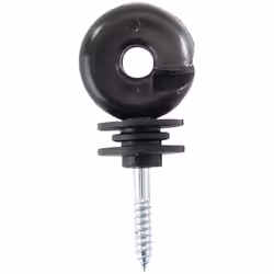 Isolateur pour clôture électrique, annulaire et surmoulé sur crochet d'armoire. Cet isolateur est idéal pour isoler les condu ...