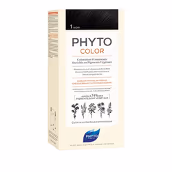 PHYTO PHYTOCOLOR 1 Noir, Noir, Femmes, 112 ml, Lait révélateur : AQUA / WATER / EAU. HYDROGEN PEROXIDE. CETEARYL ALCOHOL. CET ...