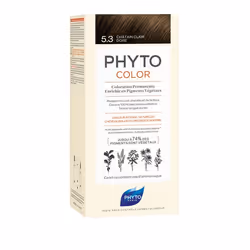 PHYTO PHYTOCOLOR 5,3 Châtain Clair Doré, Sombre, Femmes, 112 ml, Lait révélateur : AQUA / WATER / EAU. HYDROGEN PEROXIDE. CET ...