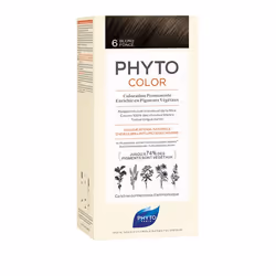 PHYTO PHYTOCOLOR 6 Blond Foncé, Marron, Femmes, 112 ml, Lait révélateur : AQUA / WATER / EAU. HYDROGEN PEROXIDE. CETEARYL ALC ...
