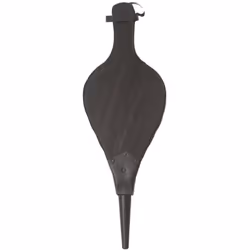 L16 P3 H47 cm Matière : Pin Matière évent : Skaï Matière embout : Acier peint noir Certifié PEFC Dimensions : 16 x 3 x 50 cm